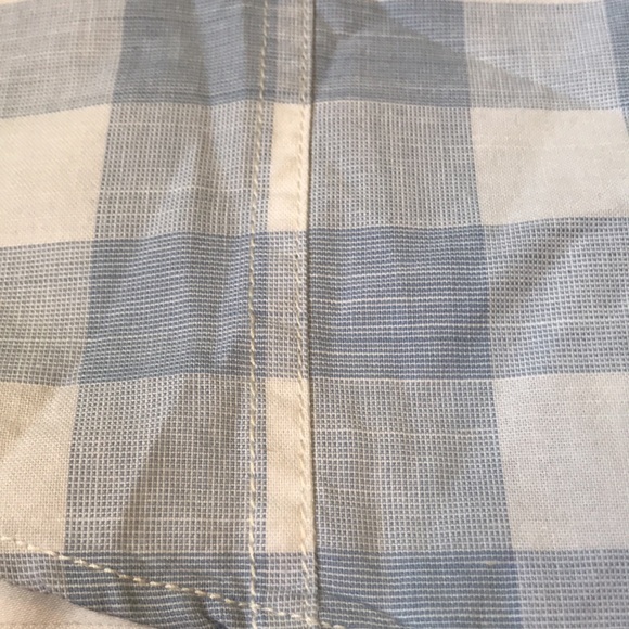 Johnston&Murphy slim fit white/light blue check short sleeve shirt - Picture 6 of 8